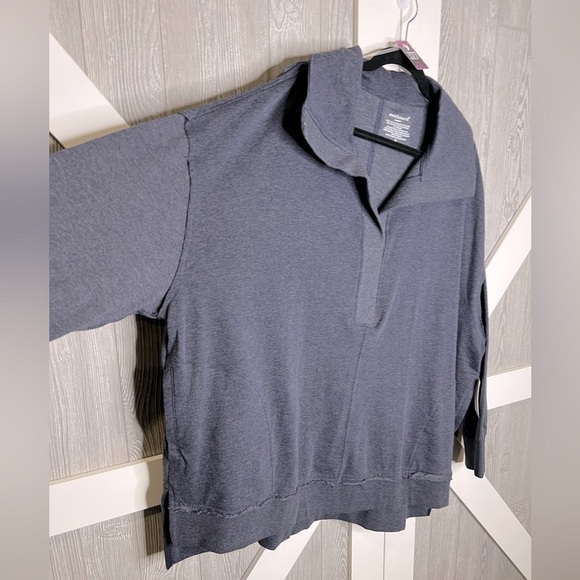 327. NWT Westbound Denim Gray Oversized Pullover Sweatshirt 3X - Picture 2 of 7